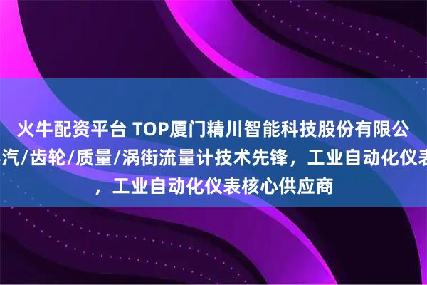 火牛配资平台 TOP厦门精川智能科技股份有限公司：靶式/蒸汽/齿轮/质量/涡街流量计技术先锋，工业自动化仪表核心供应商