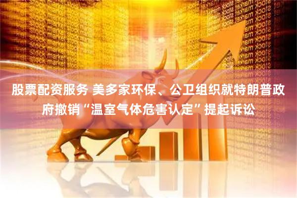 股票配资服务 美多家环保、公卫组织就特朗普政府撤销“温室气体危害认定”提起诉讼